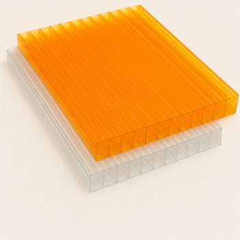 Сотовый поликарбонат 16х2100х12000 мм бронзовый 30% в наличии в Кирове