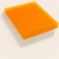 Сотовый поликарбонат 3,7х2100х6000 мм гранатовый 9%