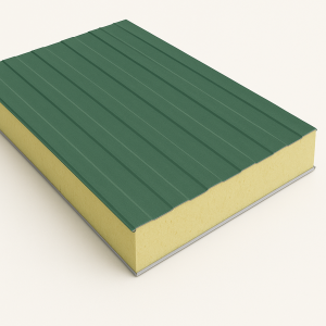 Стеновая сэндвич-панель с минеральной ватой 60 мм RAL 6005 в наличии в Кирове